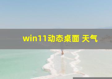 win11动态桌面 天气